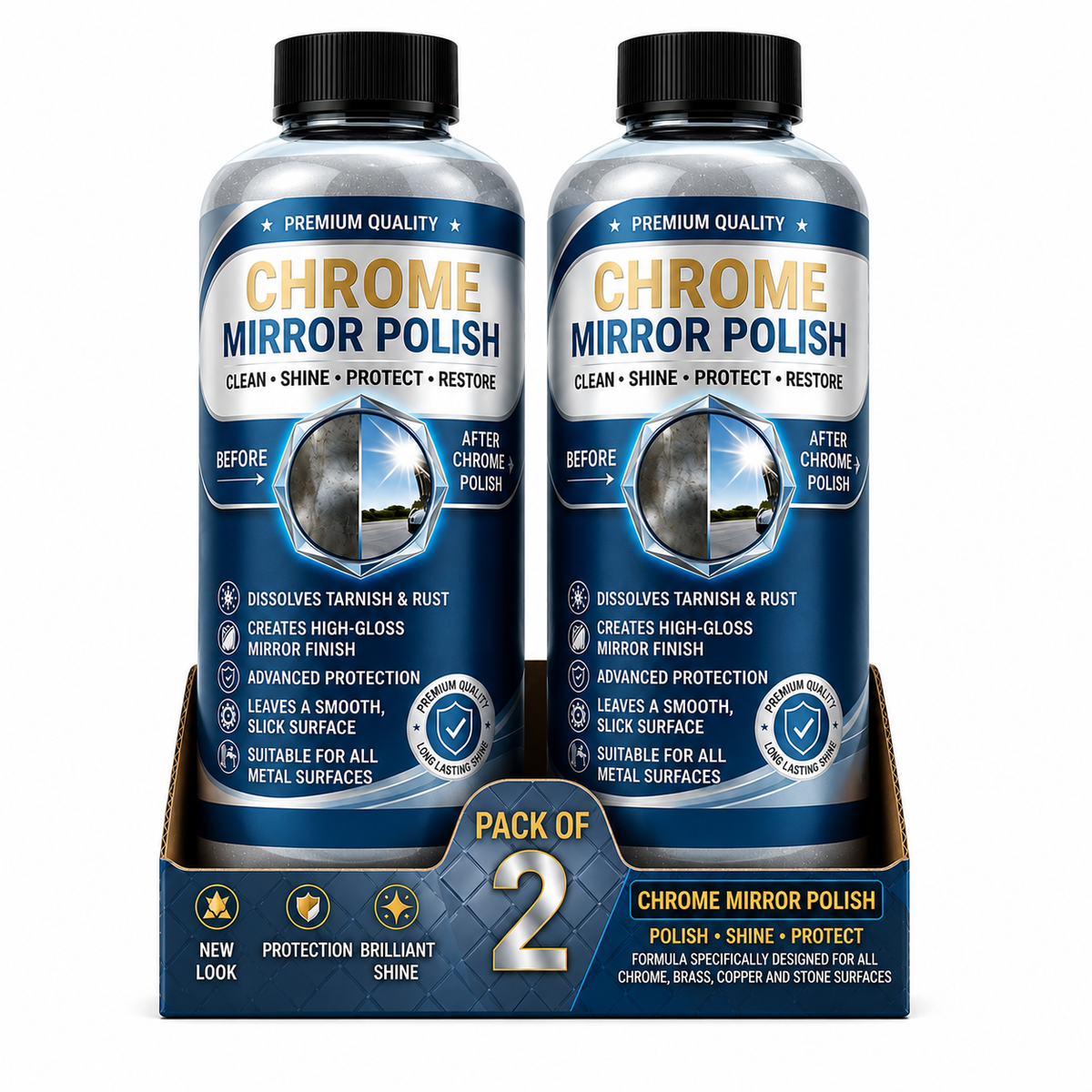Chrome Mirror Polish – Metal Cleaner, Shine & Protection